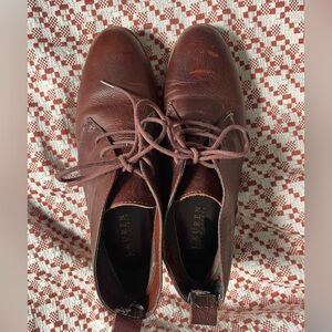 Lauren Brown Malva Leather Lace-Up Shoes